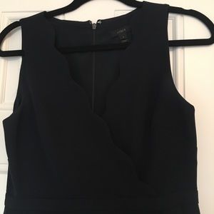 Jcrew scallop navy dress